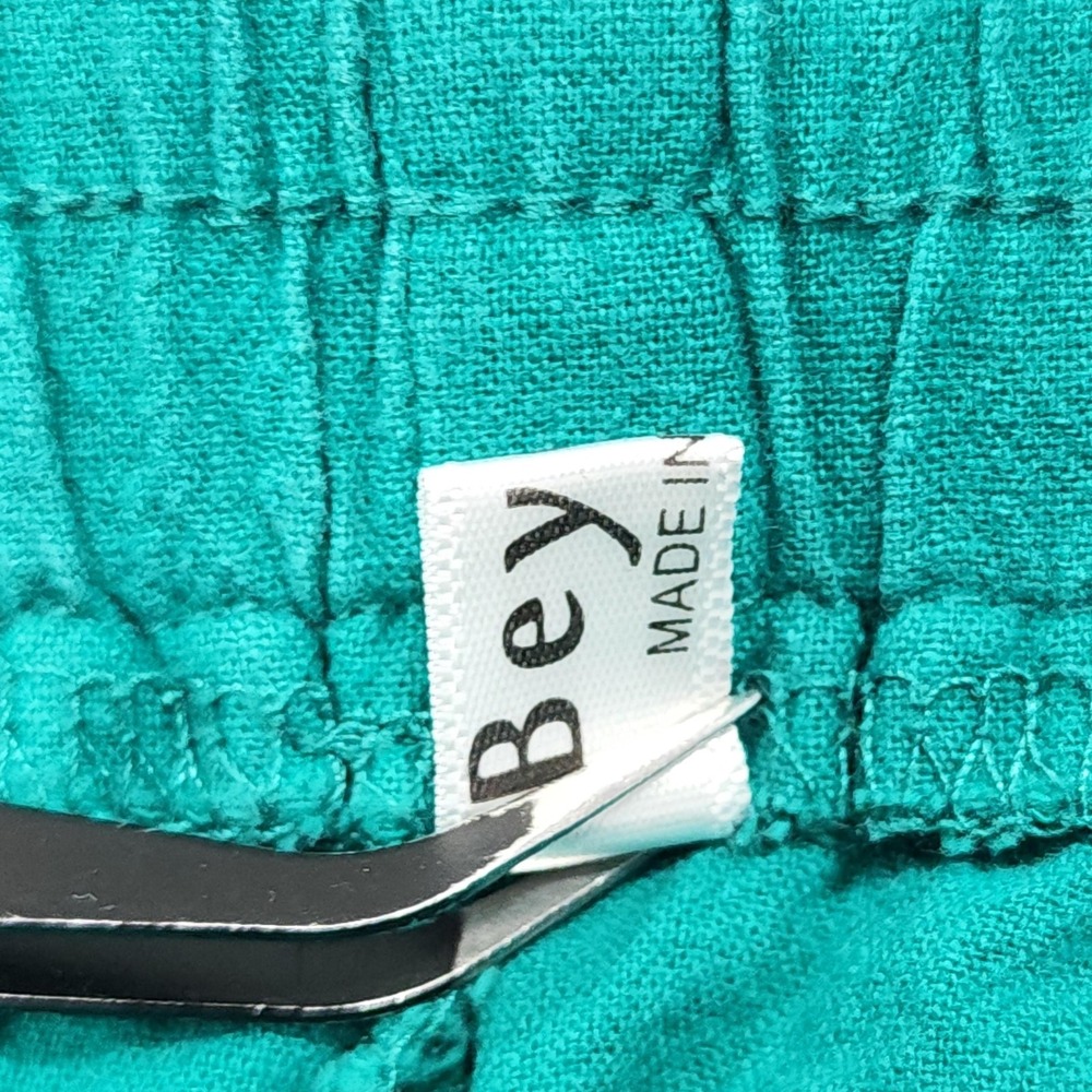 Beyove Shorts Womens L Green Gauze Cotton Sweat Elastic Waist Casual Summer - Picture 3 of 11